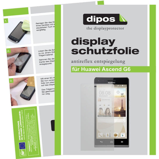 2x Schutzfolie matt für Ascend G6 Huawei Display-S (1)