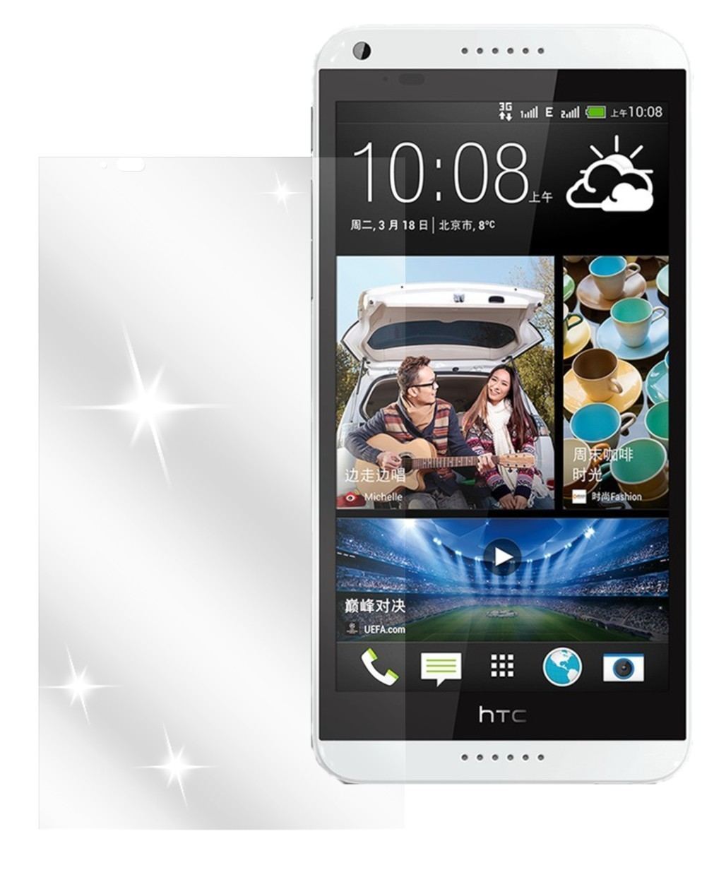 6x Schutzfolie klar für Desire 816 HTC Display-Sch (2)