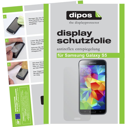 4x Schutzfolie matt für Galaxy S5 Samsung Display- (1)