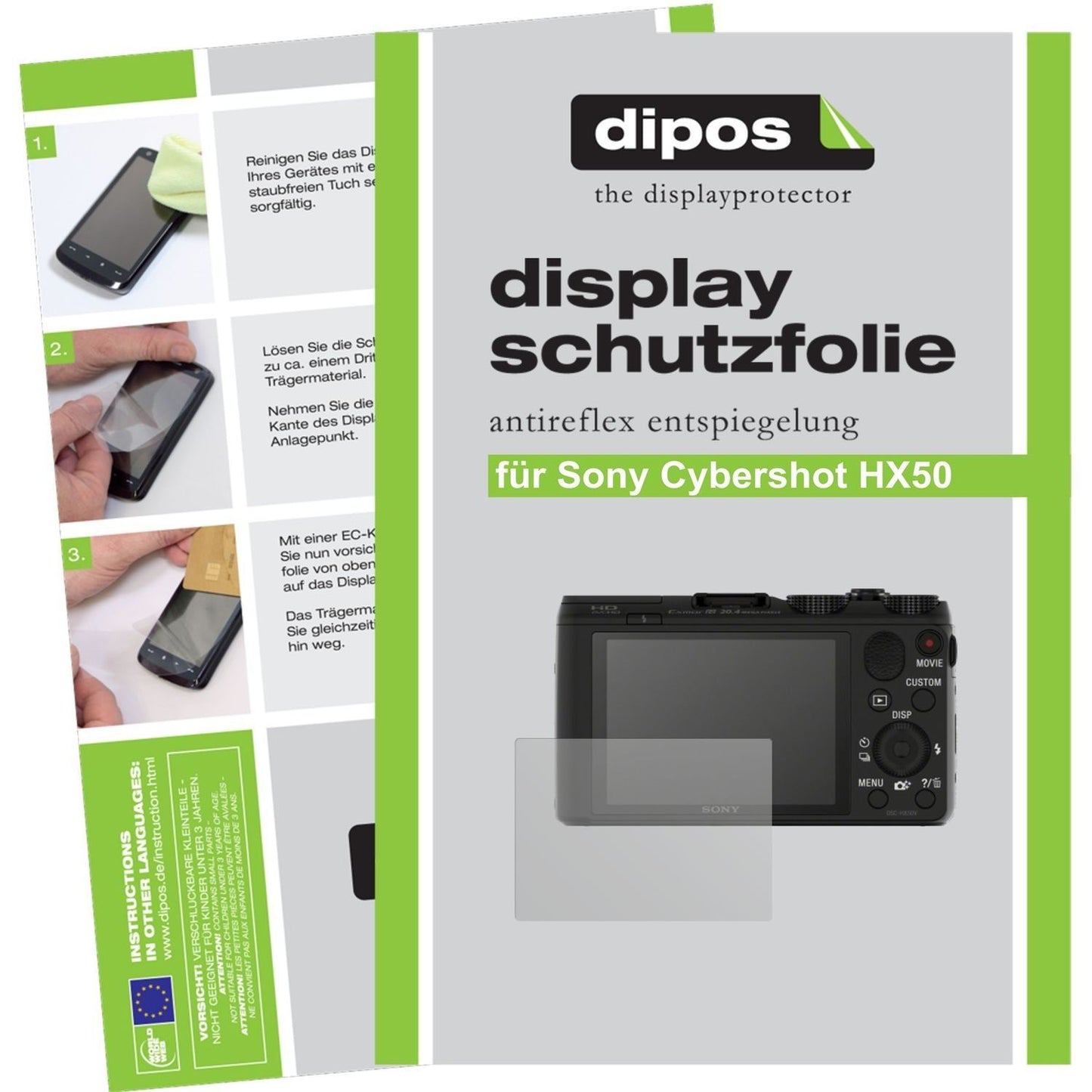 6x Schutzfolie matt für HX 50 Sony Display-Schutzf (1)
