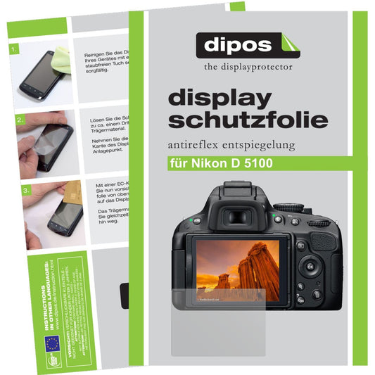 6x Schutzfolie matt für D5100 Nikon Display-Schutz (1)