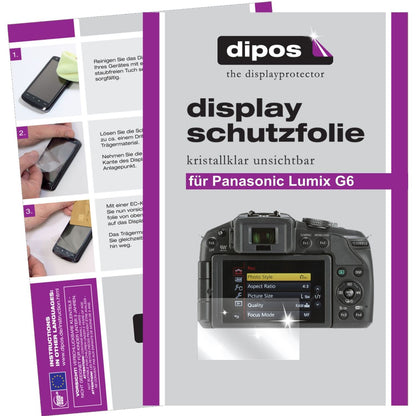 6x Schutzfolie klar für Lumix G6 Panasonic Display (1)