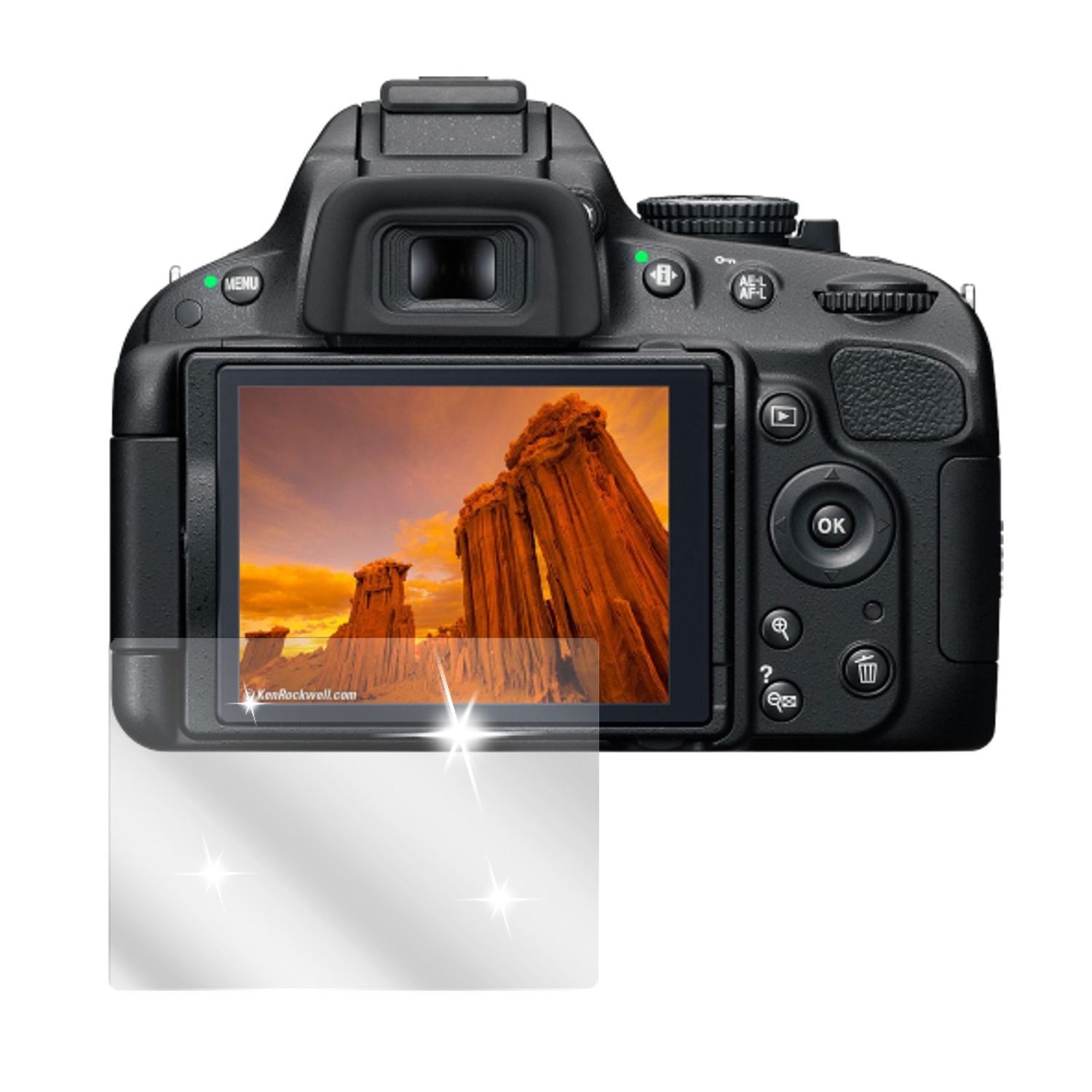 6x Schutzfolie klar für D5100 Nikon Display-Schutz (2)