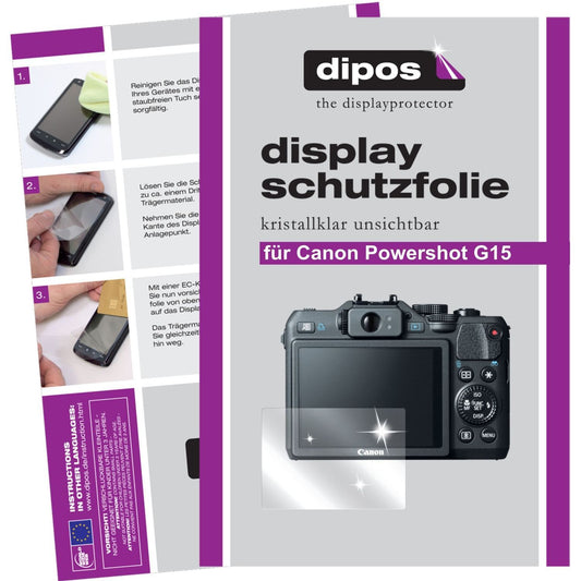 6x Schutzfolie klar für Powershot G15 Canon Displa (1)