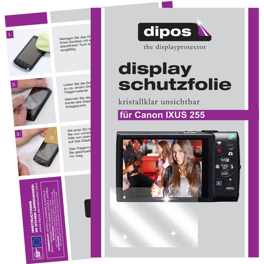 6x Schutzfolie klar für IXUS 255 Canon Display-Sch (1)