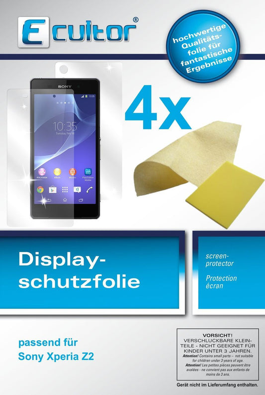 4x Schutzfolie klar für Xperia Z2 Sony Display-Sch (1)