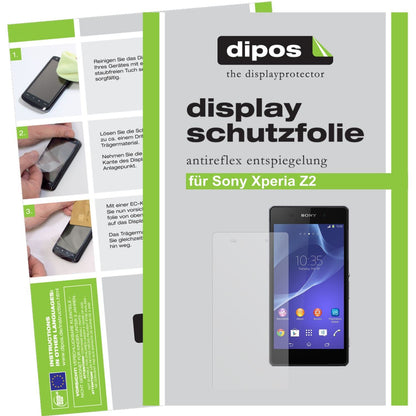 2x Schutzfolie matt für Xperia Z2 Sony Display-Sch (1)