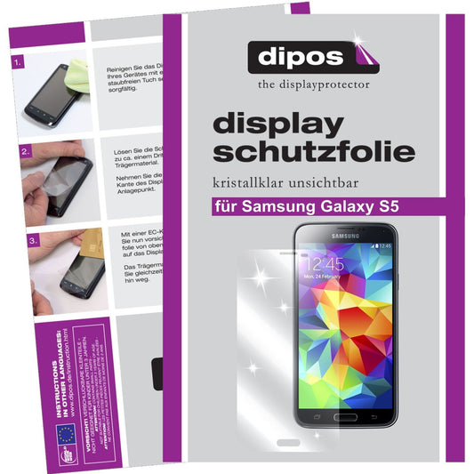 2x Schutzfolie klar für Galaxy S5 Samsung Display- (1)