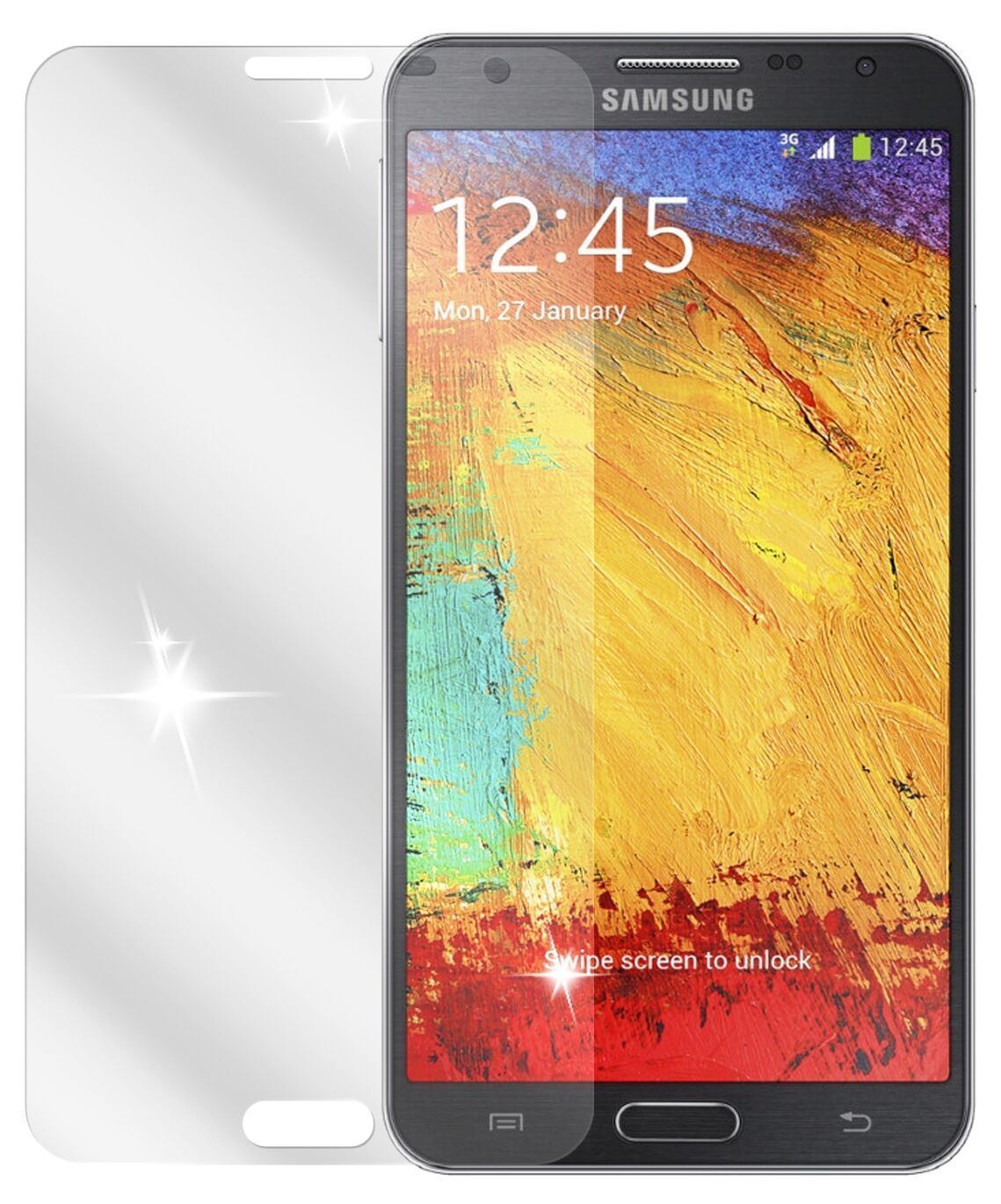 2x Schutzfolie klar für Galaxy Note 3 Neo Samsung  (2)