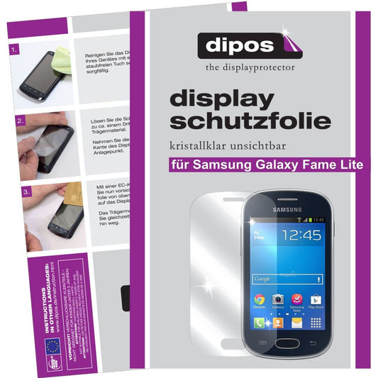 2x Schutzfolie klar für Galaxy Fame Lite Samsung D (1)