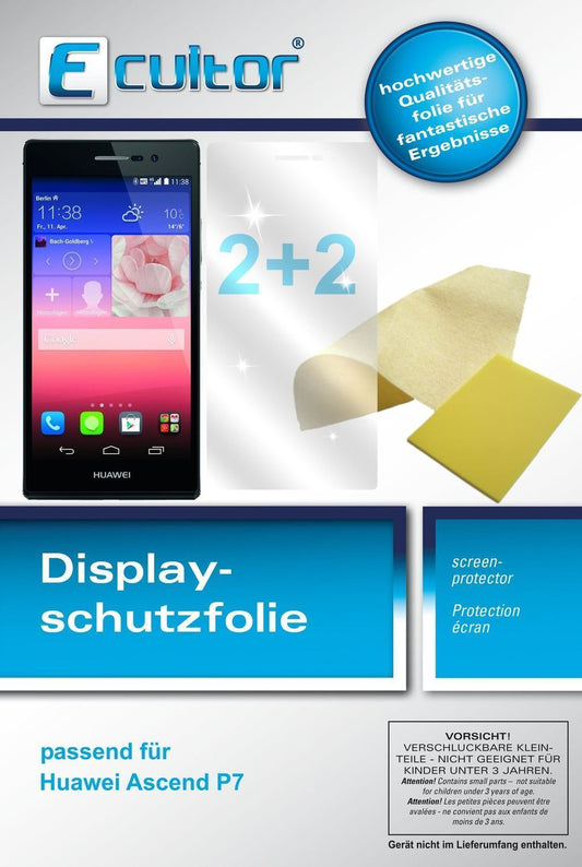4x Schutzfolie klar für Ascend P7 Huawei Display-S (1)