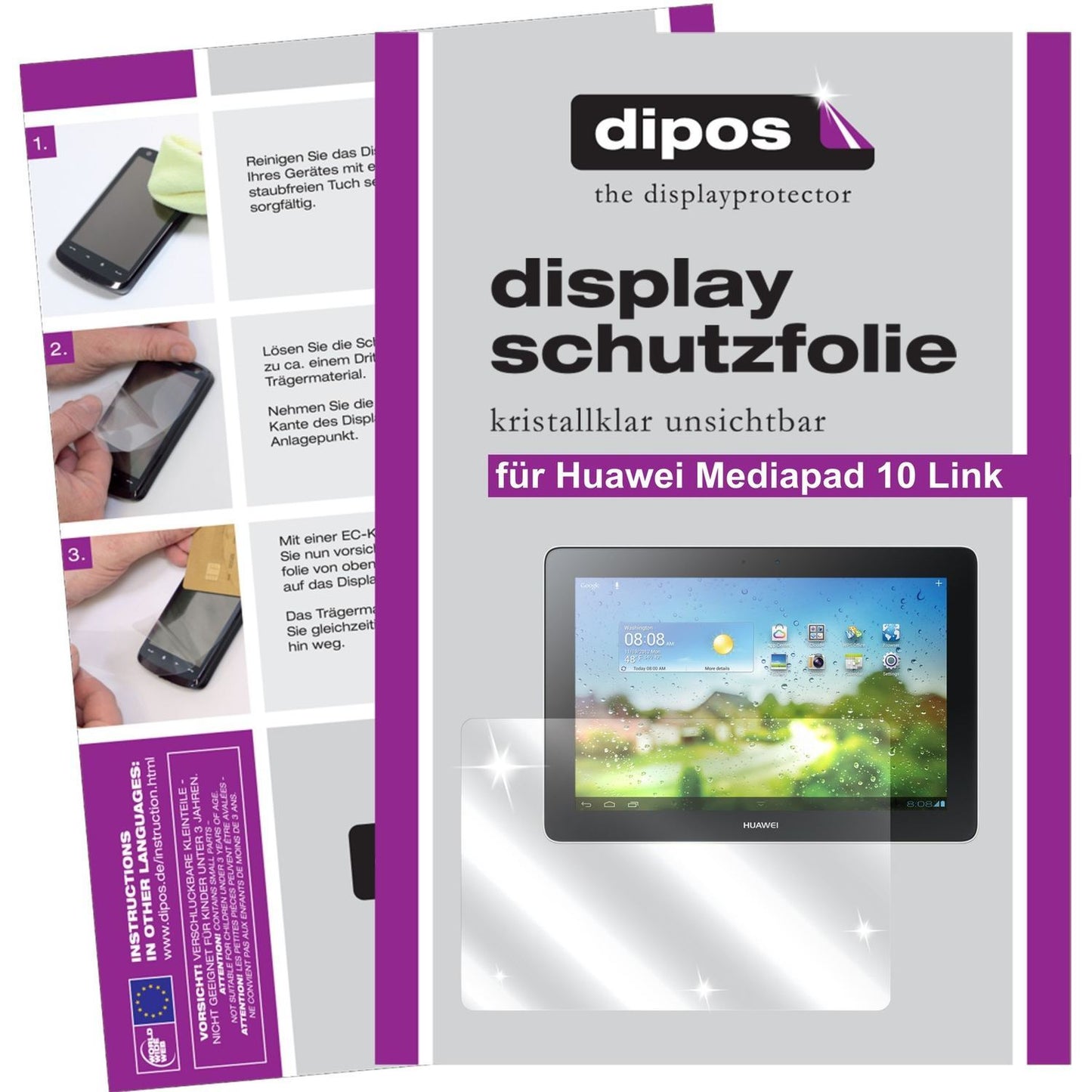 1x Schutzfolie klar für Mediapad 10 Link Huawei Di (1)