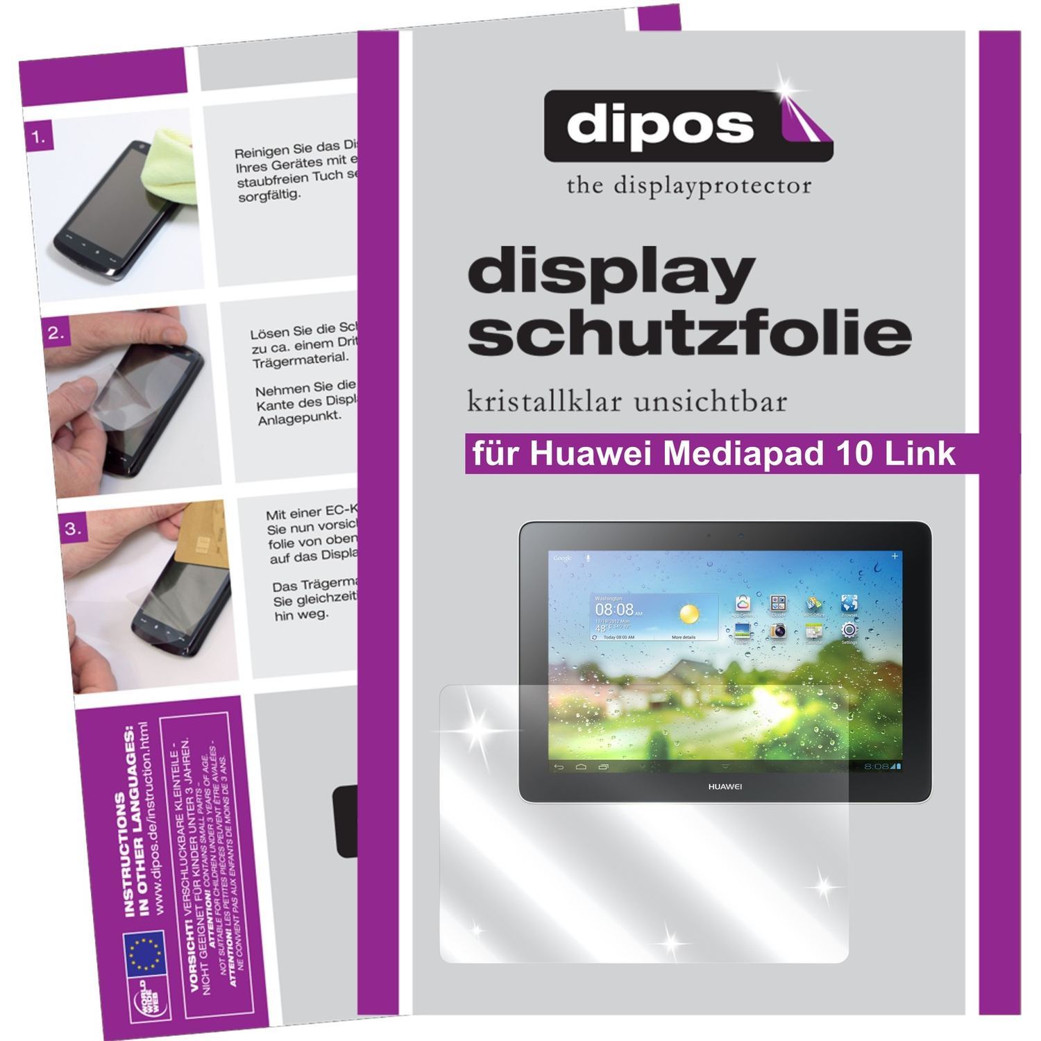 1x Schutzfolie klar für Mediapad 10 Link Huawei Di (1)
