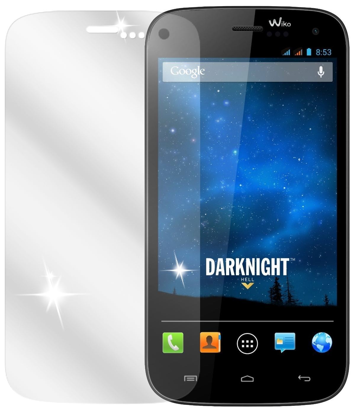 6x Schutzfolie klar für Darknight Wiko Display-Sch (2)