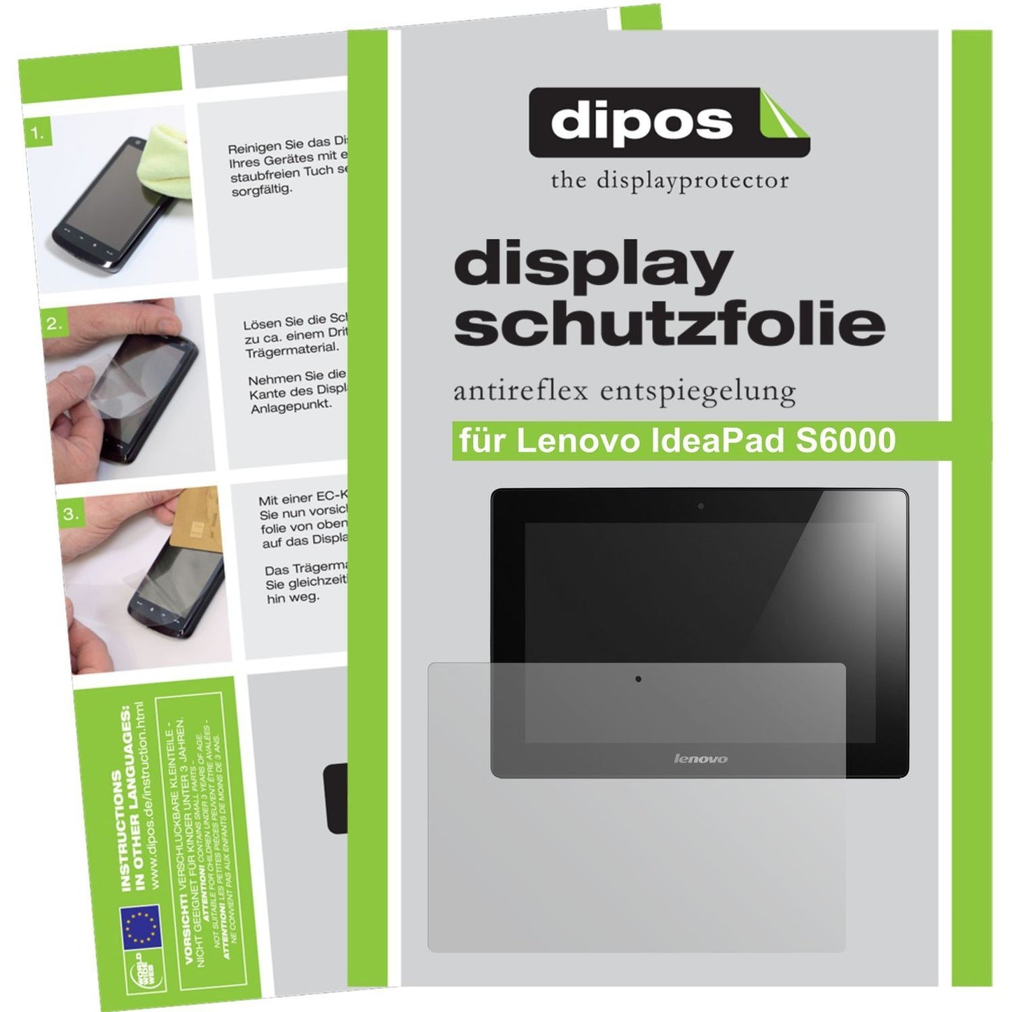 2x Schutzfolie matt für IdeaPad S6000 Lenovo Displ (1)