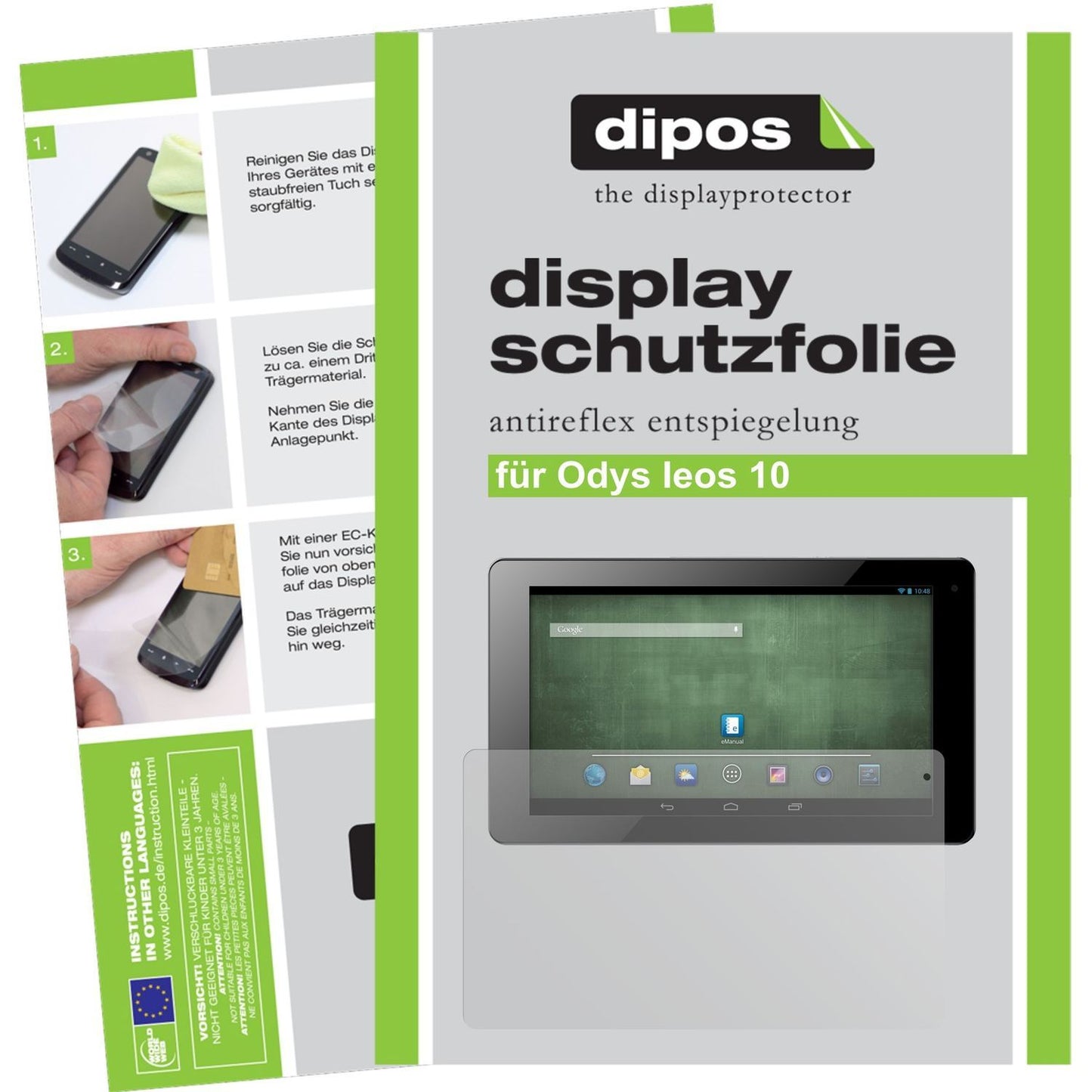 2x Schutzfolie matt für IEOS 10 Odys Display-Schut (1)