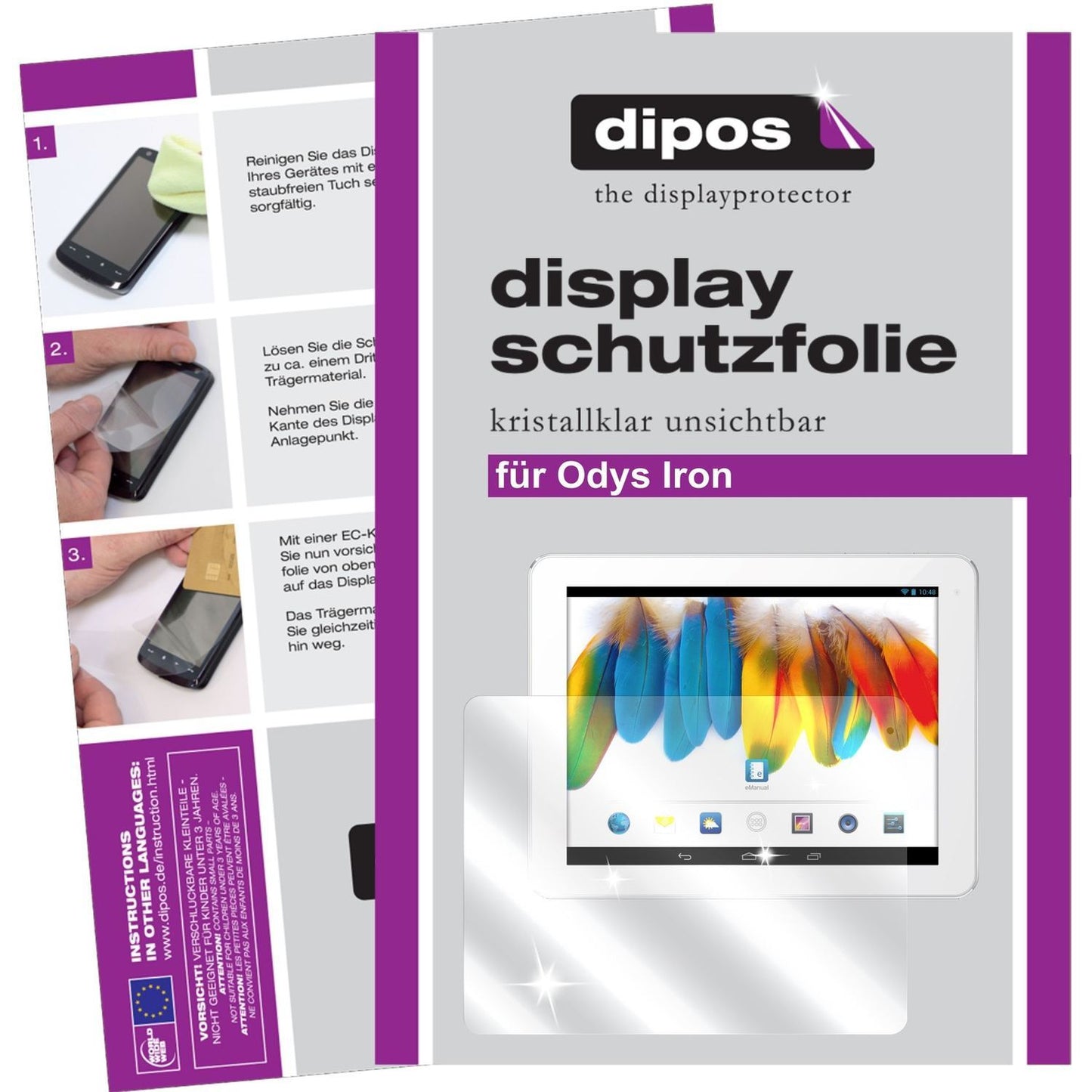 2x Schutzfolie klar für Iron Odys Display-Schutzfo (1)