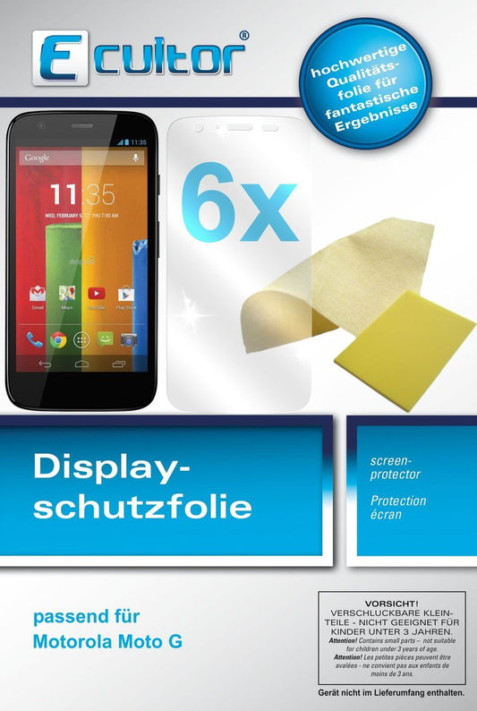 6x Schutzfolie klar für Moto G Motorola Display-Sc (1)