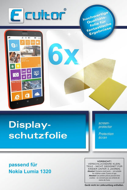 6x Schutzfolie klar für Lumia 1320 Nokia Display-S (1)