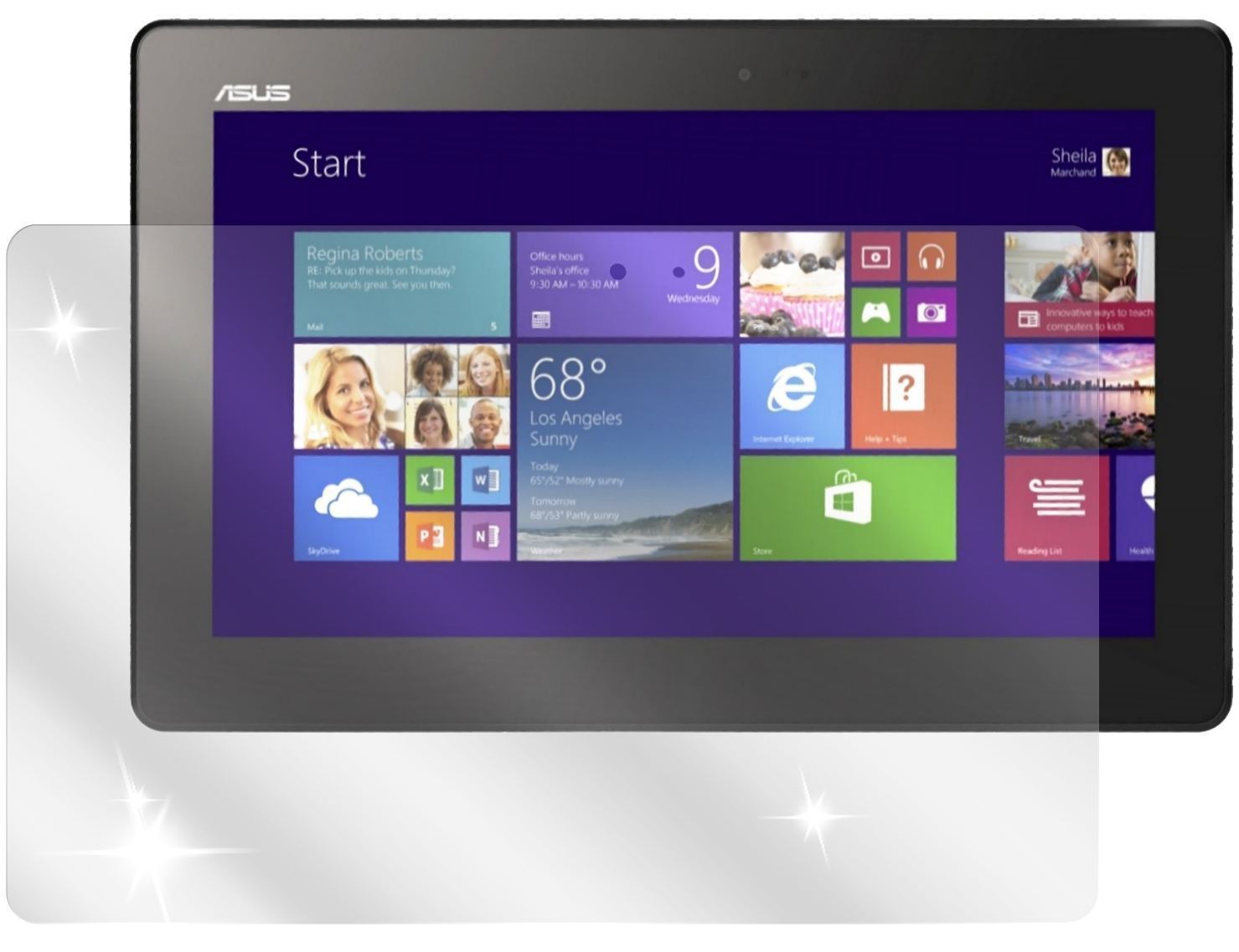 2x Schutzfolie klar für Transformer Book T100TA As (2)