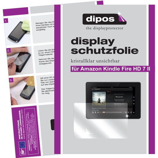 2x Schutzfolie klar für Kindle Fire HD 7 II Amazon (1)