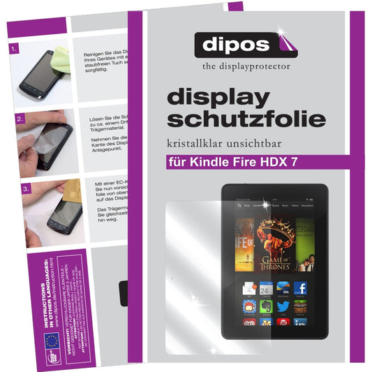 2x Schutzfolie klar für Kindle Fire HDX 7 Amazon D (1)