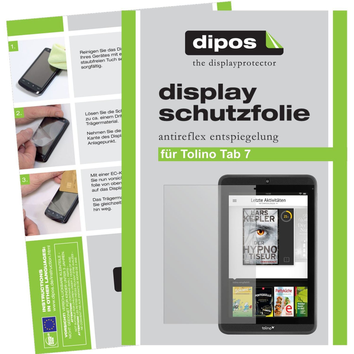 2x Schutzfolie matt für Tab 7 Tolino Display-Schut (1)