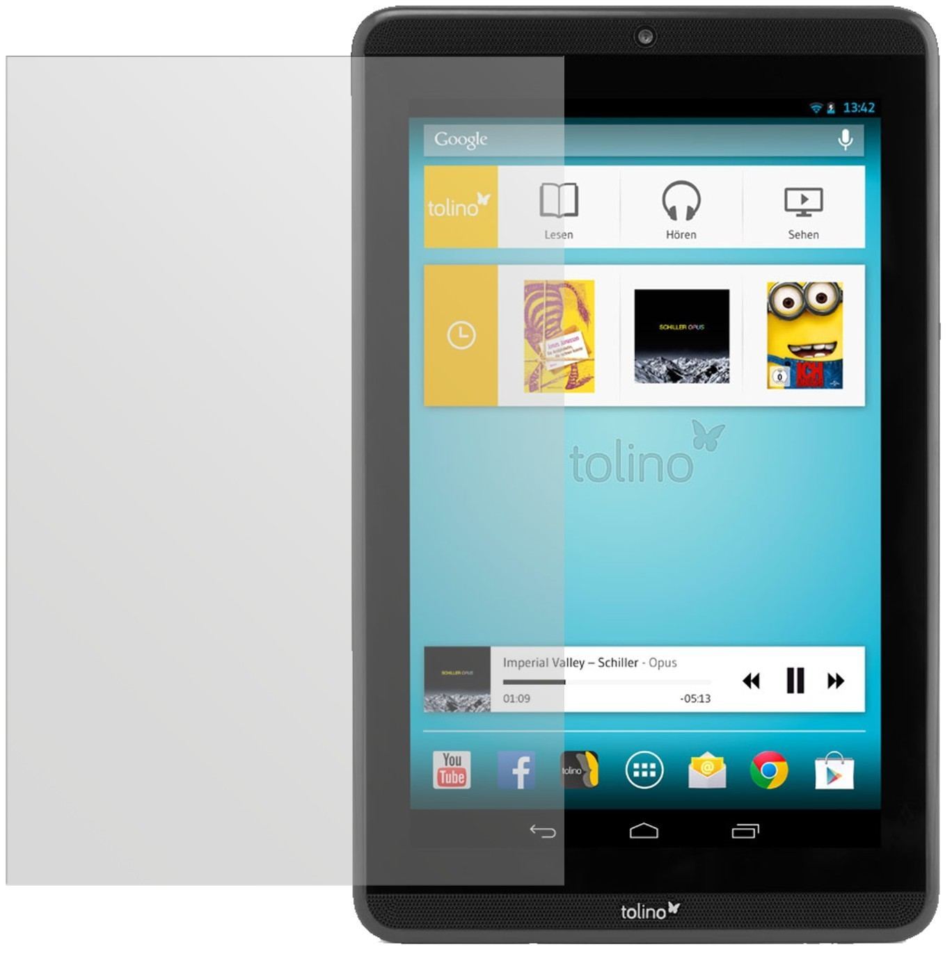 2x Schutzfolie matt für Tab 8,9 Tolino Display-Sch (2)