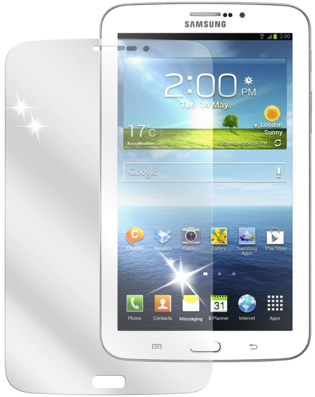 2x Schutzfolie klar für Galaxy Tab 3 7.0 SM-T211 S (2)