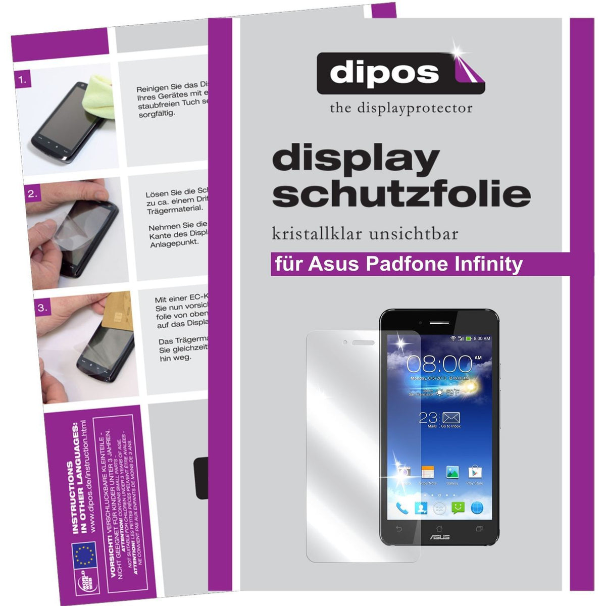 2x Schutzfolie klar für Padfone Infinity Smartphon (1)