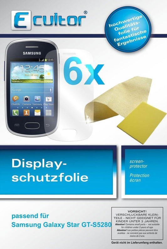 6x Schutzfolie klar für Galaxy Star S5280 Samsung  (1)