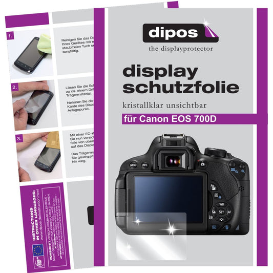 6x Schutzfolie klar für EOS 700D Canon Display-Sch (1)