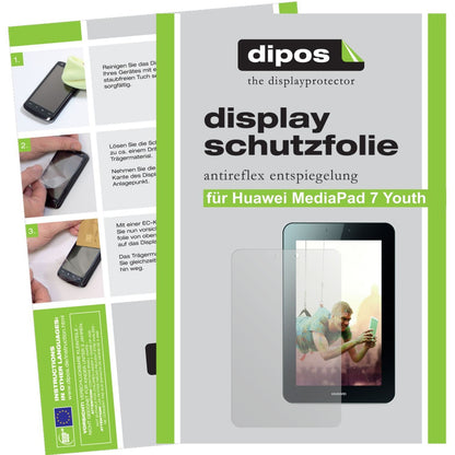 2x Schutzfolie matt für Mediapad 7 Youth Huawei Di (1)