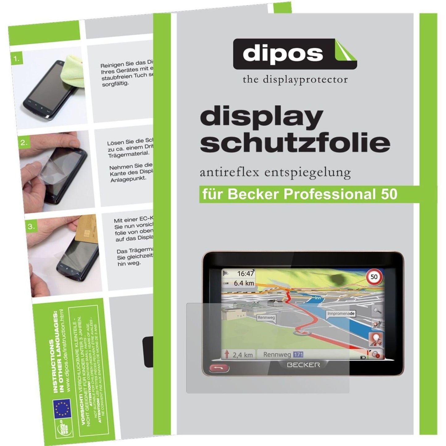 2x Schutzfolie matt für Professional 50 Becker Dis (1)
