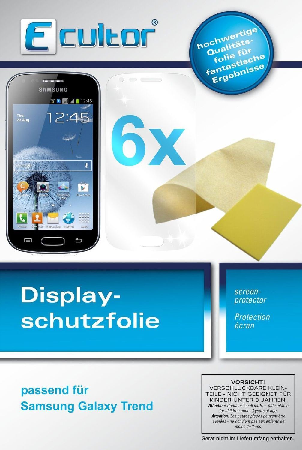 6x Schutzfolie klar für Galaxy Trend Samsung Displ (1)