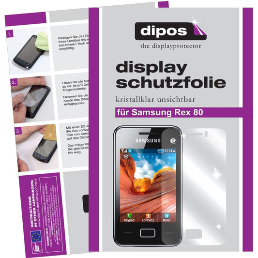 2x Schutzfolie klar für Rex 80 Samsung Display-Sch (1)