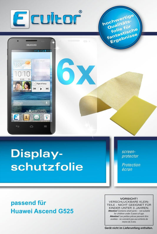 6x Schutzfolie klar für Ascend G525 Huawei Display (1)