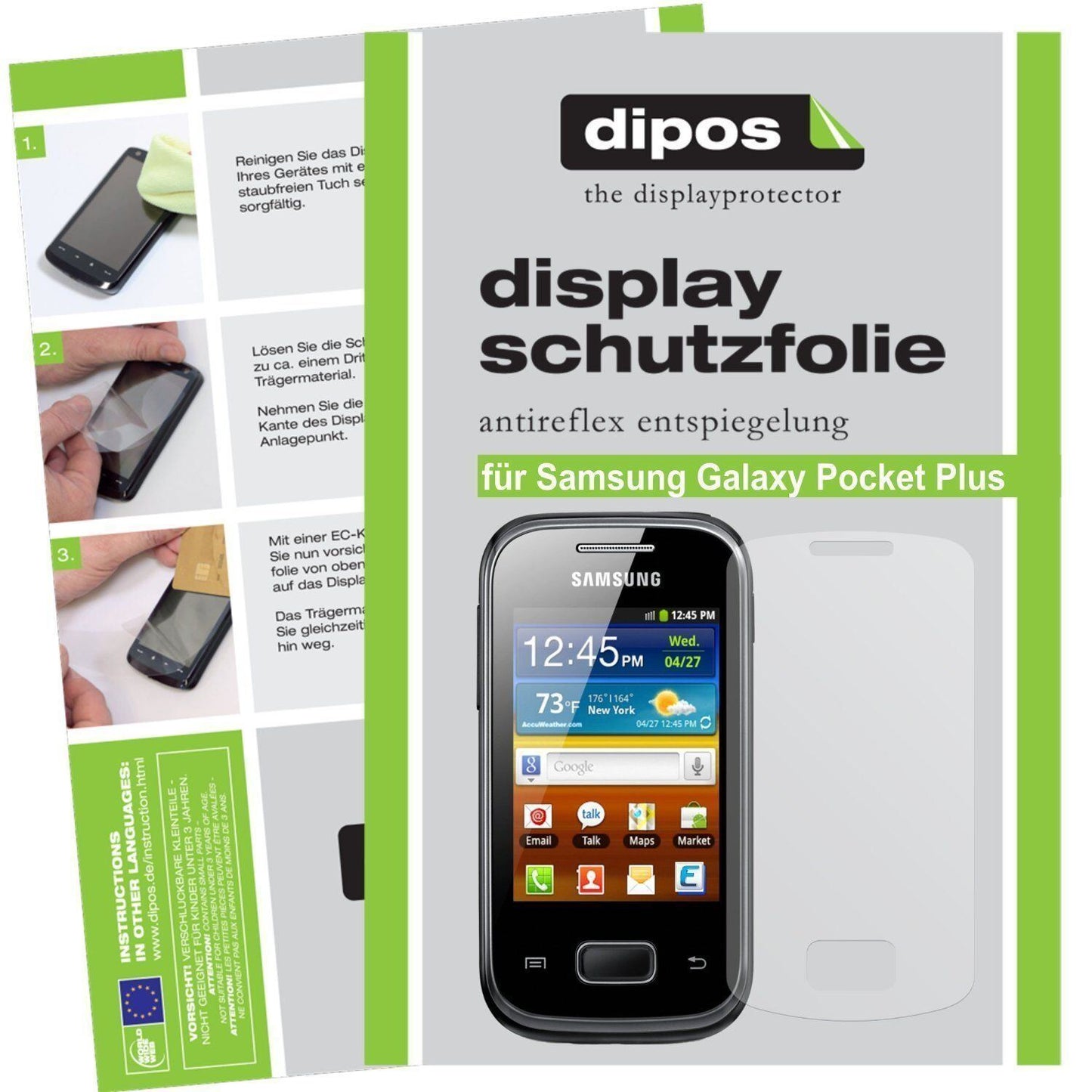 2x Schutzfolie matt für Galaxy Pocket Plus Samsung (1)