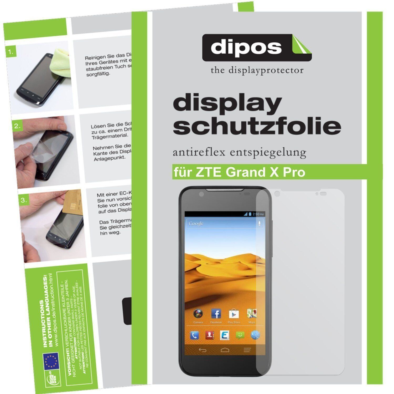 2x Schutzfolie matt für Grand X Pro ZTE Display-Sc (1)