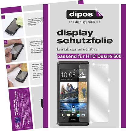 2x Schutzfolie klar für Desire 600 HTC Display-Sch (1)