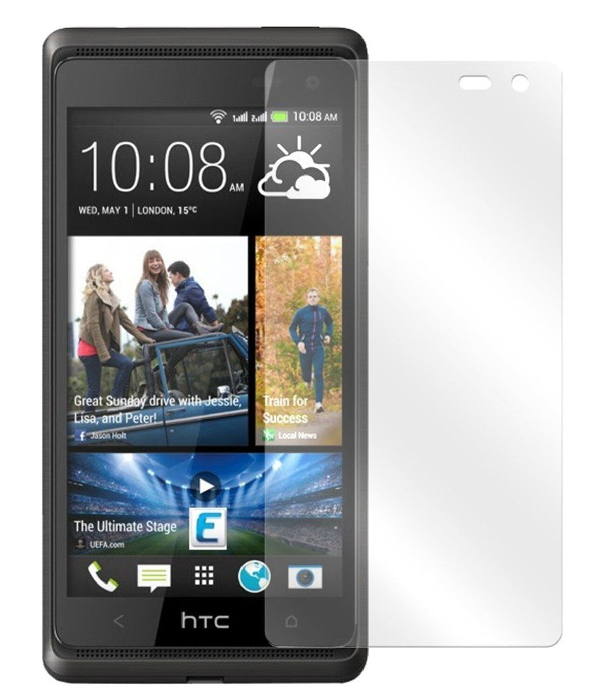 2x Schutzfolie klar für Desire 600 HTC Display-Sch (2)