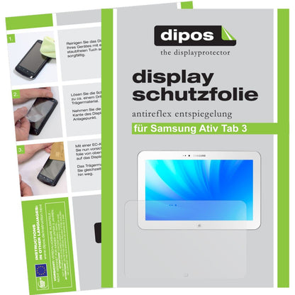 2x Schutzfolie matt für Ativ Tab 3 Samsung Display (1)