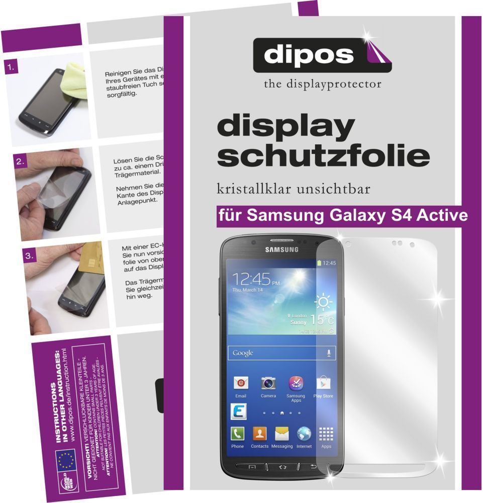 2x Schutzfolie klar für Galaxy S4 Active Samsung D (1)