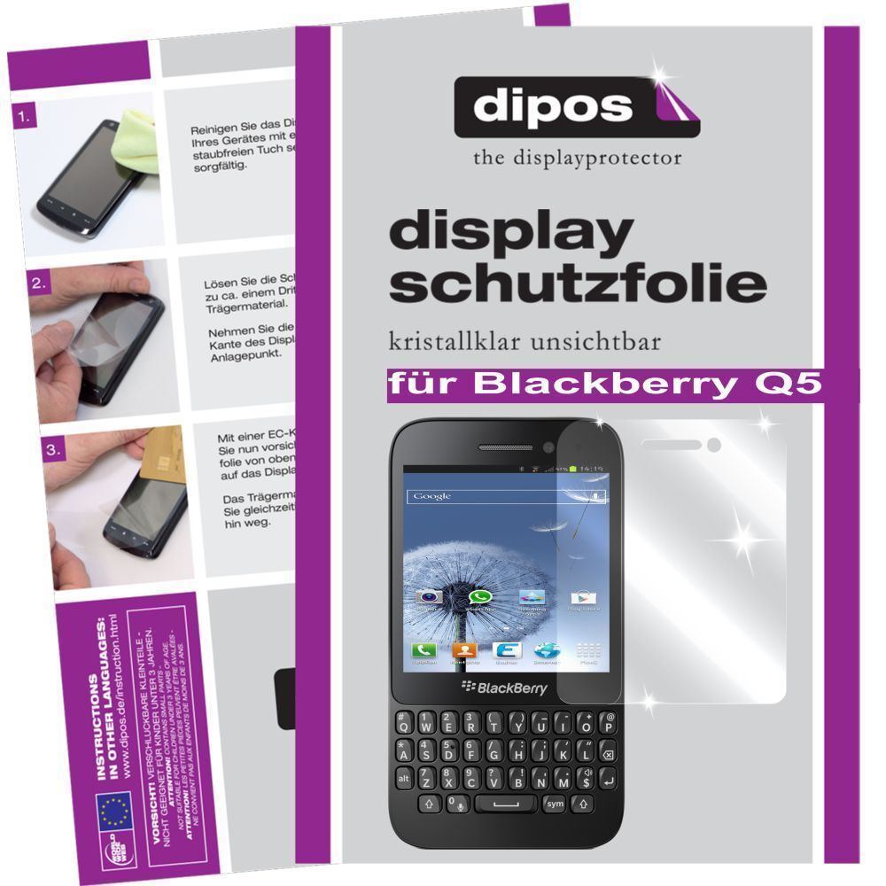 2x Schutzfolie klar für Q5 Blackberry Display-Schu (1)