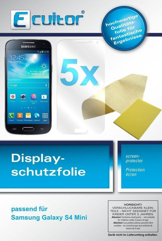 6x Schutzfolie klar für Galaxy S4 mini Samsung Dis (1)