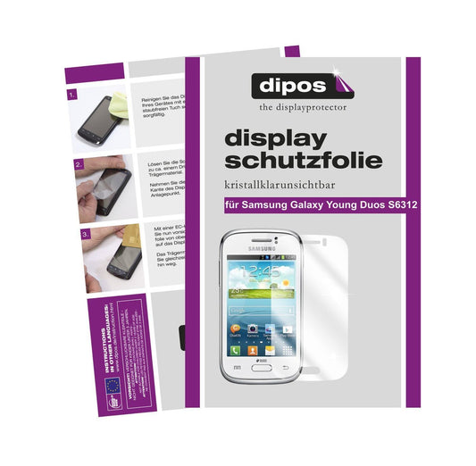 2x Schutzfolie klar für Galaxy Young Duos S6312 Sa (1)
