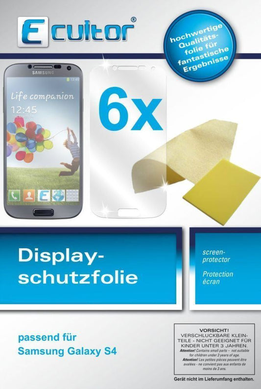 6x Schutzfolie klar für Galaxy S4 Samsung Display- (1)