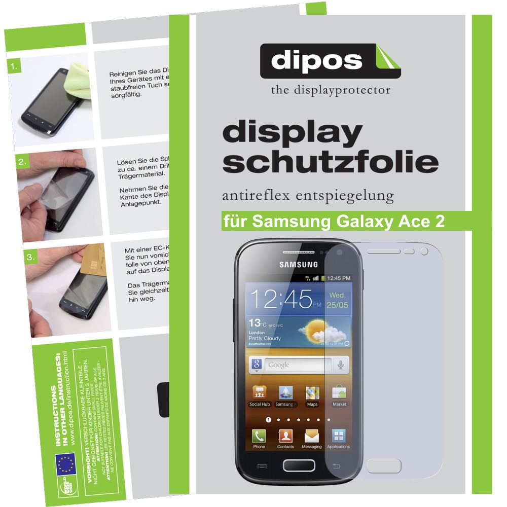 5x Schutzfolie matt für Galaxy Ace 2 GT-I8160 Sams (1)