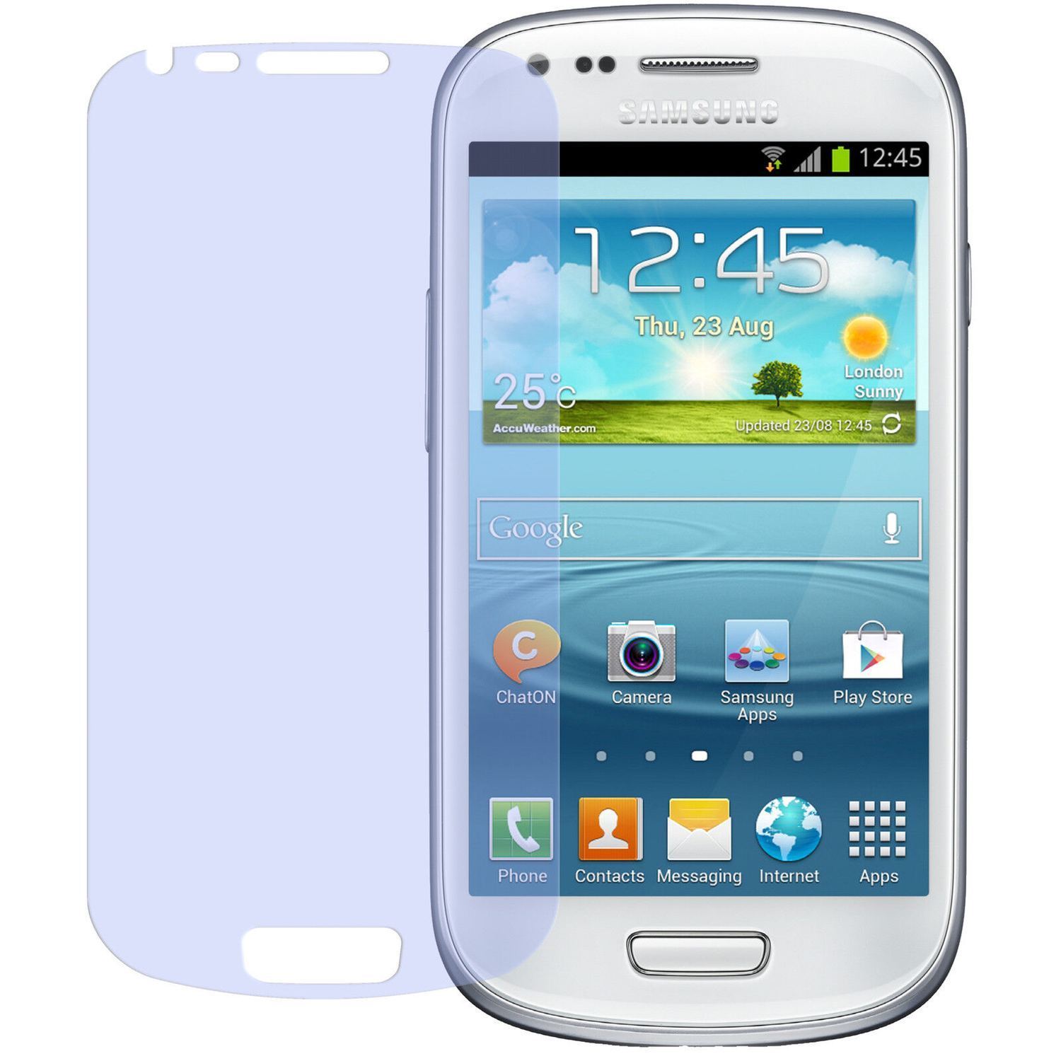 2x Schutzfolie matt für Galaxy S3 mini Samsung Dis (2)