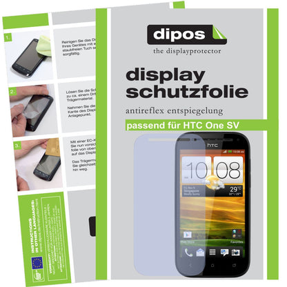 2x Schutzfolie matt für One SV HTC Display-Schutzf (1)